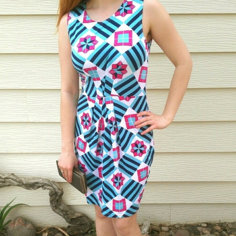 Coastal Flag Print Dress